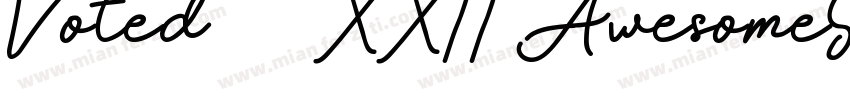 Voted 重置 XXII AwesomeScript字体转换
